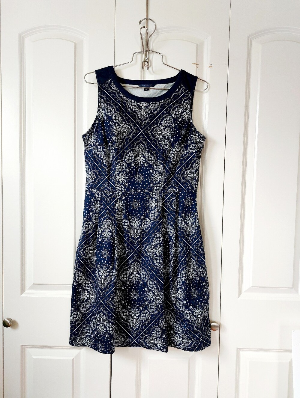 Blue Western Handkerchief Dress 6 Cottagecore Teacher Prairie Country